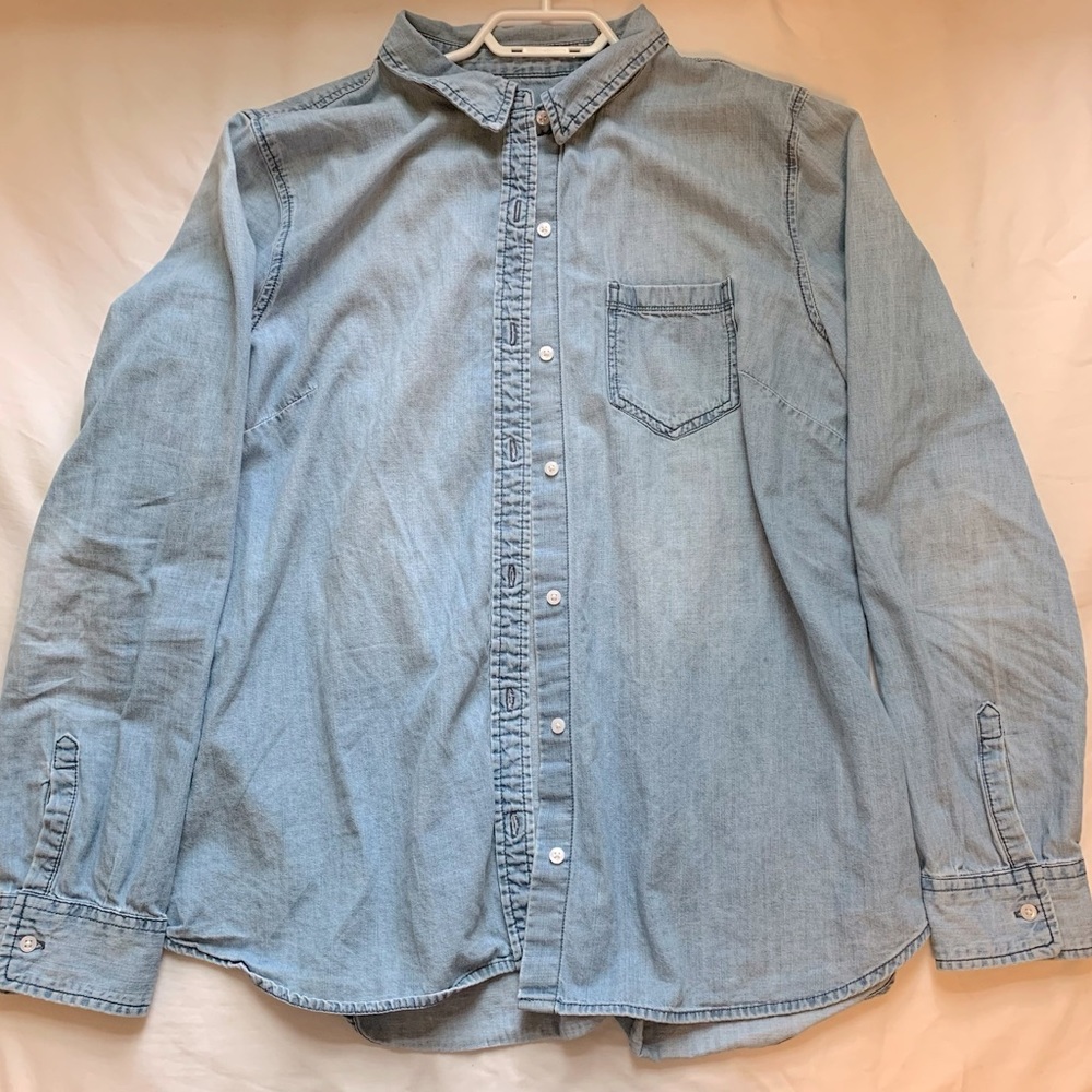 Light blue women’s Jean button down